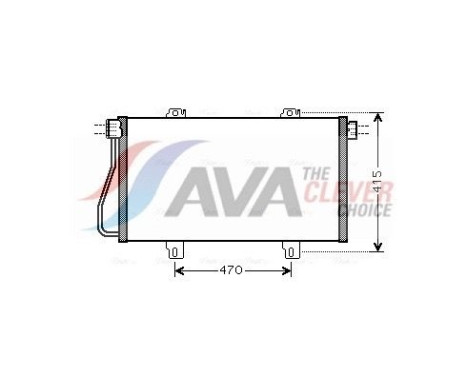 Condenser, air conditioning RTA5352 Ava Quality Cooling