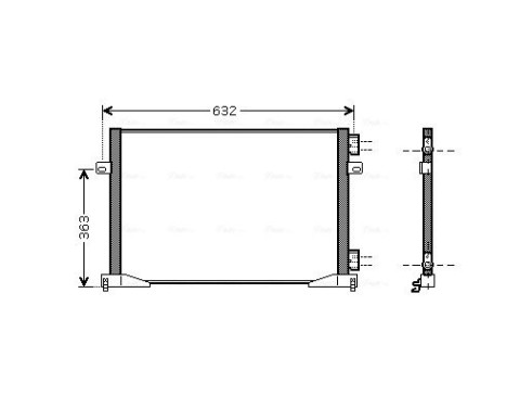 Condenser, air conditioning RTA5400 Ava Quality Cooling, Image 2