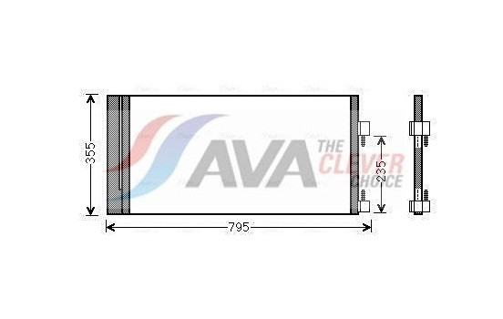 Condenser, air conditioning RTA5430D Ava Quality Cooling, Image 2