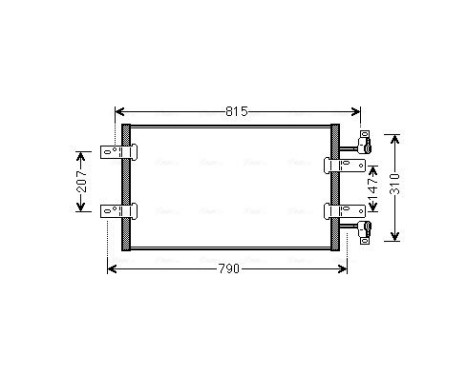 Condenser, air conditioning RTA5451 Ava Quality Cooling, Image 2