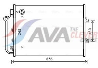 Condenser, air conditioning RTA5454 Ava Quality Cooling