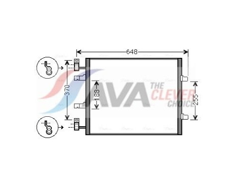 Condenser, air conditioning RTA5459 Ava Quality Cooling