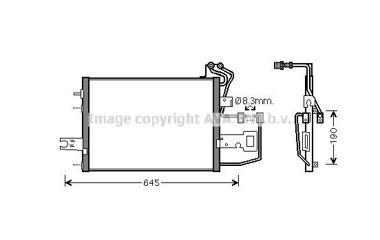 Condenser, air conditioning SA5015 Ava Quality Cooling