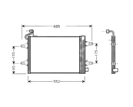 Condenser, air conditioning SAA5007D Ava Quality Cooling