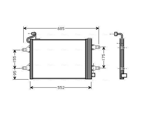 Condenser, air conditioning SAA5007D Ava Quality Cooling, Image 2