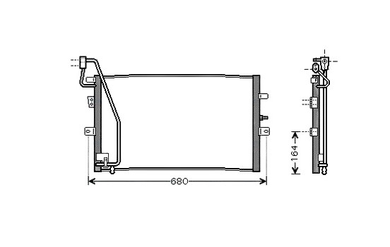 Condenser, air conditioning SB5056 Ava Quality Cooling
