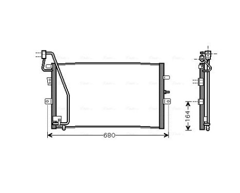 Condenser, air conditioning SB5056 Ava Quality Cooling, Image 2