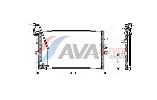 Condenser, air conditioning SB5056 Ava Quality Cooling, Image 2