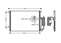 Condenser, air conditioning SB5060D Ava Quality Cooling