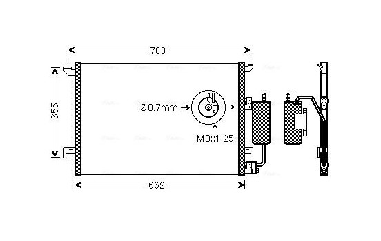 Condenser, air conditioning SB5060D Ava Quality Cooling