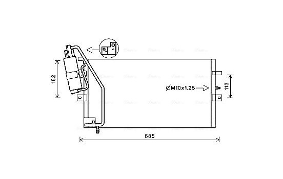 Condenser, air conditioning SB5082D Ava Quality Cooling