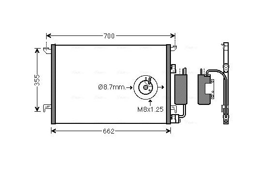 Condenser, air conditioning SBA5058D Ava Quality Cooling