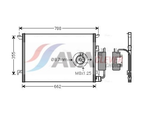 Condenser, air conditioning SBA5058D Ava Quality Cooling