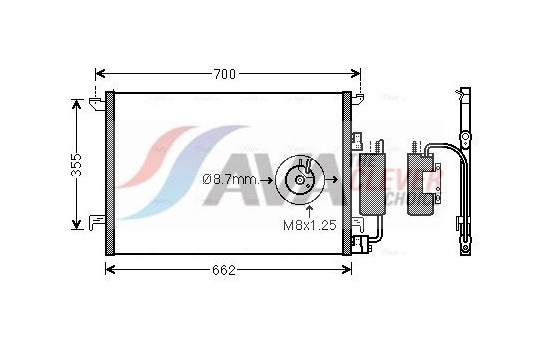 Condenser, air conditioning SBA5058D Ava Quality Cooling
