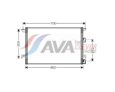 Condenser, air conditioning SBA5060 Ava Quality Cooling