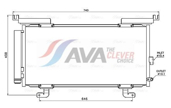 Condenser, air conditioning SU5117D Ava Quality Cooling