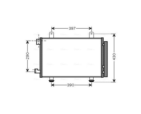 Condenser, air conditioning SZ5090D Ava Quality Cooling, Image 2