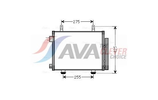 Condenser, air conditioning SZA5115D Ava Quality Cooling, Image 2
