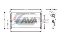 Condenser, air conditioning TO5130 Ava Quality Cooling