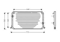 Condenser, air conditioning TO5192 Ava Quality Cooling