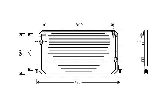 Condenser, air conditioning TO5192 Ava Quality Cooling