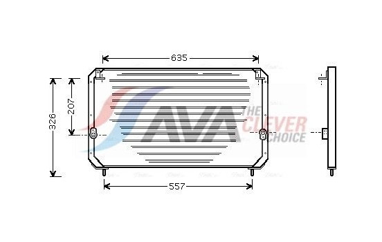 Condenser, air conditioning TO5202 Ava Quality Cooling