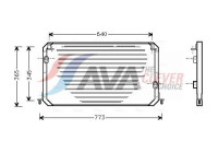 Condenser, air conditioning TO5224 Ava Quality Cooling