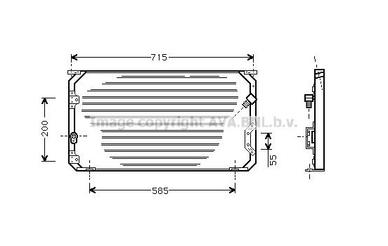 Condenser, air conditioning TO5246 Ava Quality Cooling