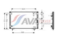 Condenser, air conditioning TO5262 Ava Quality Cooling
