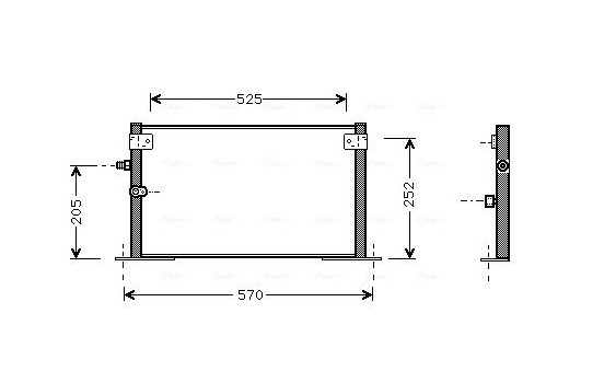 Condenser, air conditioning TO5265 Ava Quality Cooling
