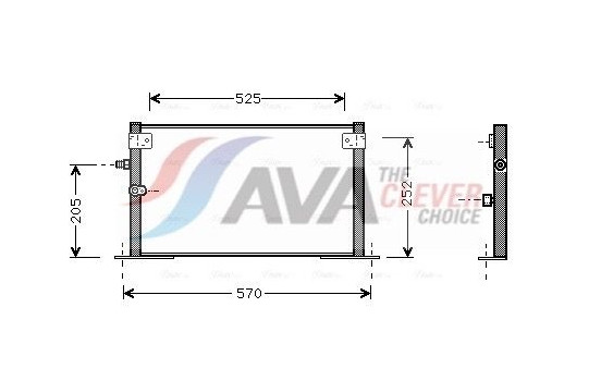 Condenser, air conditioning TO5265 Ava Quality Cooling