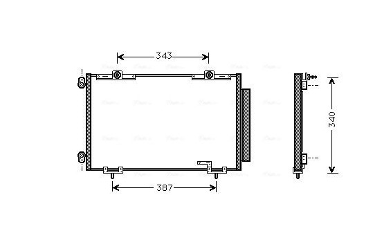 Condenser, air conditioning TO5266D Ava Quality Cooling