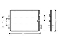 Condenser, air conditioning TO5277 Ava Quality Cooling
