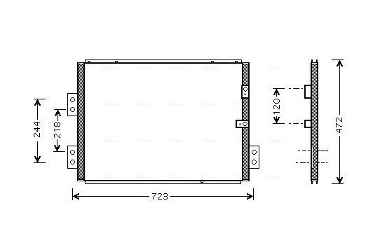 Condenser, air conditioning TO5277 Ava Quality Cooling