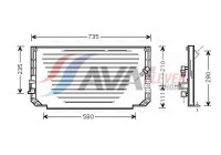 Condenser, air conditioning TO5279 Ava Quality Cooling