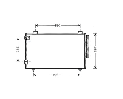 Condenser, air conditioning TO5286D Ava Quality Cooling