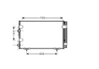 Condenser, air conditioning TO5288D Ava Quality Cooling