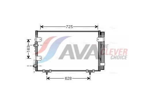 Condenser, air conditioning TO5288D Ava Quality Cooling, Image 2