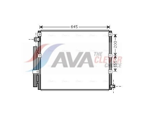 Condenser, air conditioning TO5380D Ava Quality Cooling