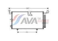 Condenser, air conditioning TO5384D Ava Quality Cooling