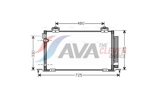 Condenser, air conditioning TO5393D Ava Quality Cooling