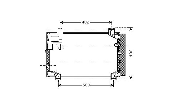 Condenser, air conditioning TO5394D Ava Quality Cooling