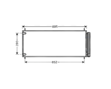 Condenser, air conditioning TO5406D Ava Quality Cooling