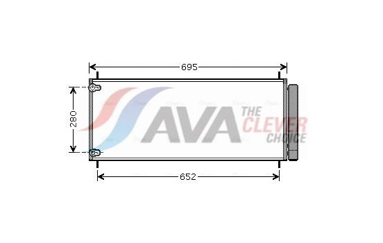 Condenser, air conditioning TO5406D Ava Quality Cooling, Image 2