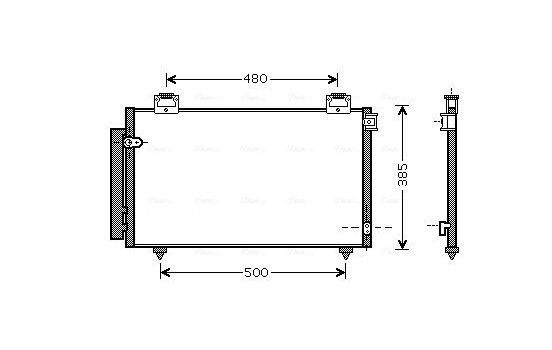 Condenser, air conditioning TO5408D Ava Quality Cooling