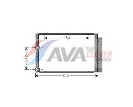 Condenser, air conditioning TO5429D Ava Quality Cooling