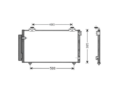 Condenser, air conditioning TO5431D Ava Quality Cooling