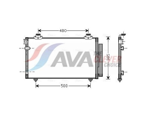 Condenser, air conditioning TO5481D Ava Quality Cooling