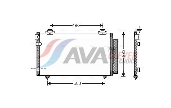 Condenser, air conditioning TO5481D Ava Quality Cooling