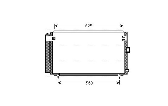 Condenser, air conditioning TO5558D Ava Quality Cooling